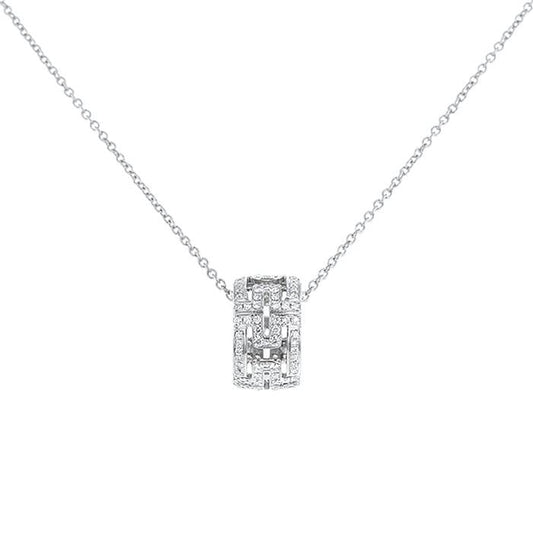 [Lira Jewelry]PARENTESI NECKLACE SILVER DIAMOND