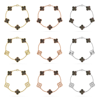[Lira Jewelry] CLOVER 5 MOTIF GRAY MOP BRACELET COLLECTION