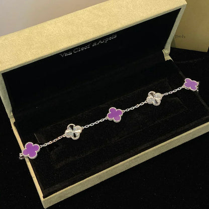 [Lira Jewelry] CLOVER 5 MOTIF VIOLET BRACELET COLLECTION