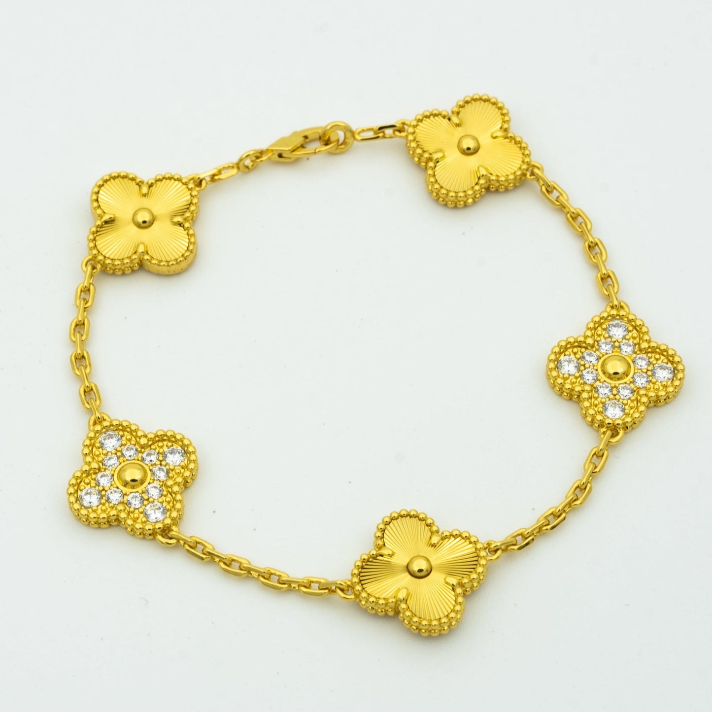 [Lira Jewelry] CLOVER 5 MOTIF LASER BRACELET COLLECTION