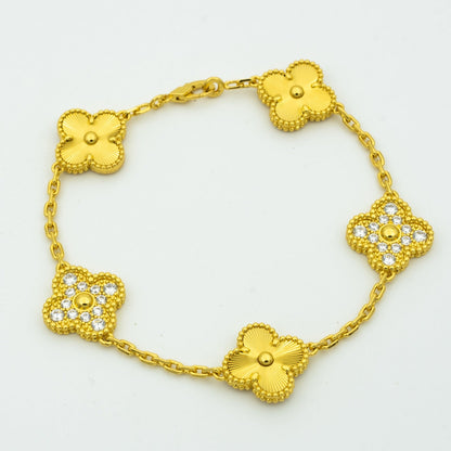 [Lira Jewelry] CLOVER 5 MOTIF LASER BRACELET COLLECTION