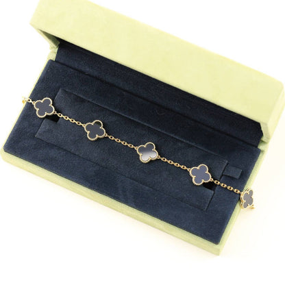 [Lira Jewelry] CLOVER 5 MOTIF ONYXS BRACELET COLLECTION