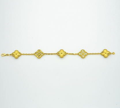 [Lira Jewelry] CLOVER 5 MOTIF LASER BRACELET COLLECTION