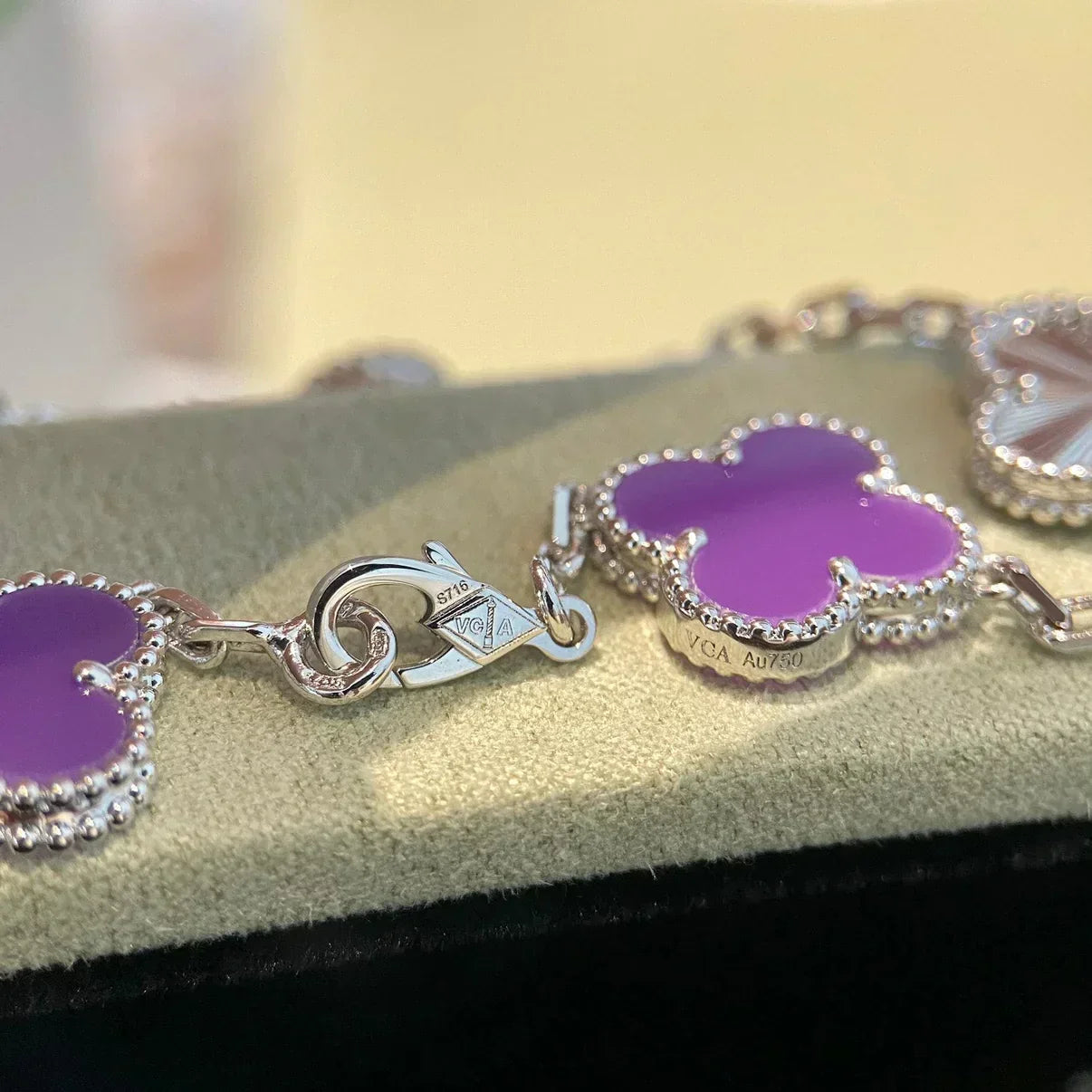 [Lira Jewelry] CLOVER 5 MOTIF VIOLET BRACELET COLLECTION