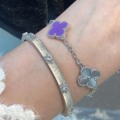 [Lira Jewelry] CLOVER 5 MOTIF VIOLET BRACELET COLLECTION