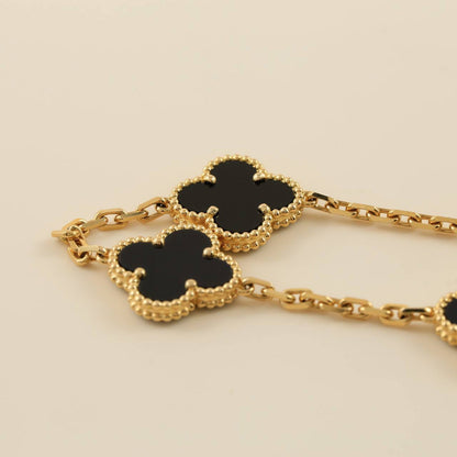 [Lira Jewelry] CLOVER 5 MOTIF ONYXS BRACELET COLLECTION