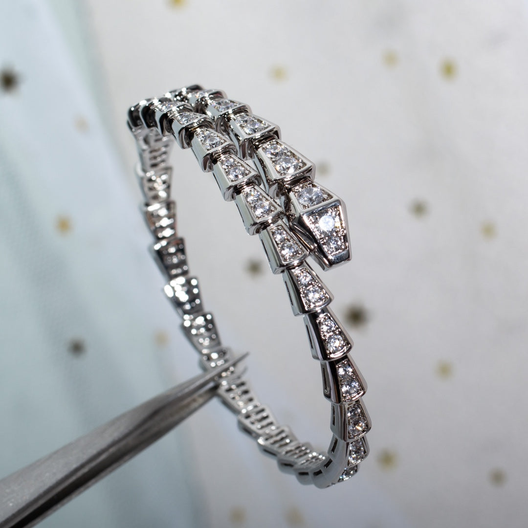 [Lira Jewelry]SERPENTI BRACELET 6MM SILVER DIAMOND