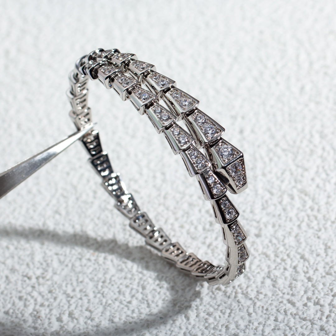 [Lira Jewelry]SERPENTI BRACELET 6MM SILVER DIAMOND