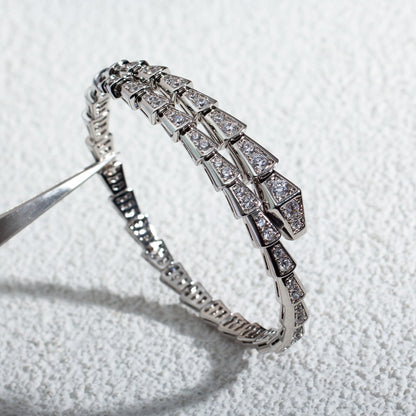 [Lira Jewelry]SERPENTI BRACELET 6MM SILVER DIAMOND