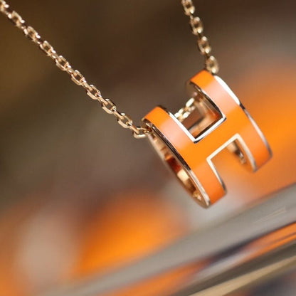 [Lira Jewelry]POP H PEDANT PINK GOLD