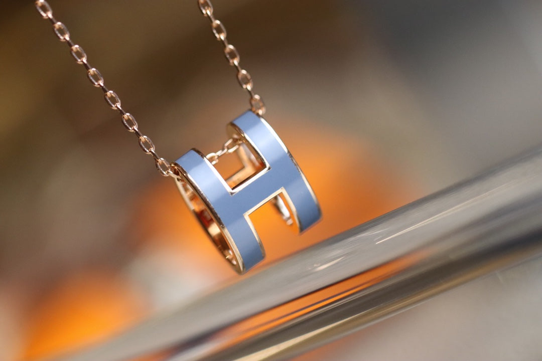[Lira Jewelry]POP H PEDANT PINK GOLD