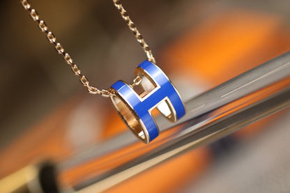 [Lira Jewelry]POP H PEDANT PINK GOLD