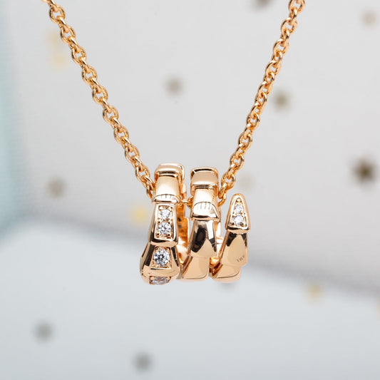 [Lira Jewelry]SERPENTI PINK GOLD NECKLACE DIAMOND