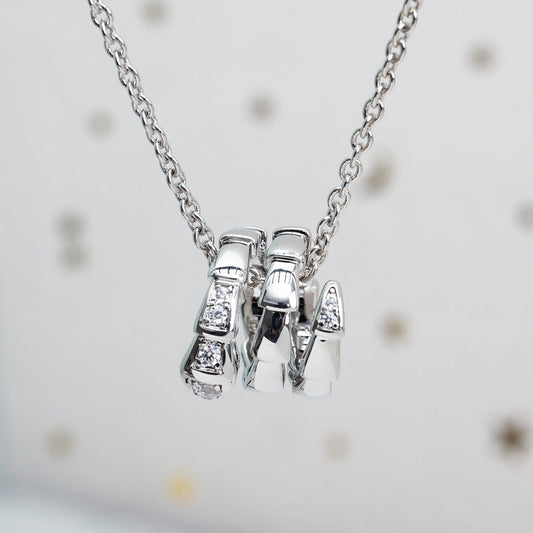 [Lira Jewelry]SERPENTI SILVER NECKLACE DIAMOND