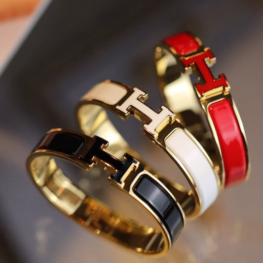 [Lira Jewelry]H BRACELET 12MM GOLD