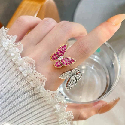 [Lira Jewelry]TWIN BUTTERFLY DIAMOND RING