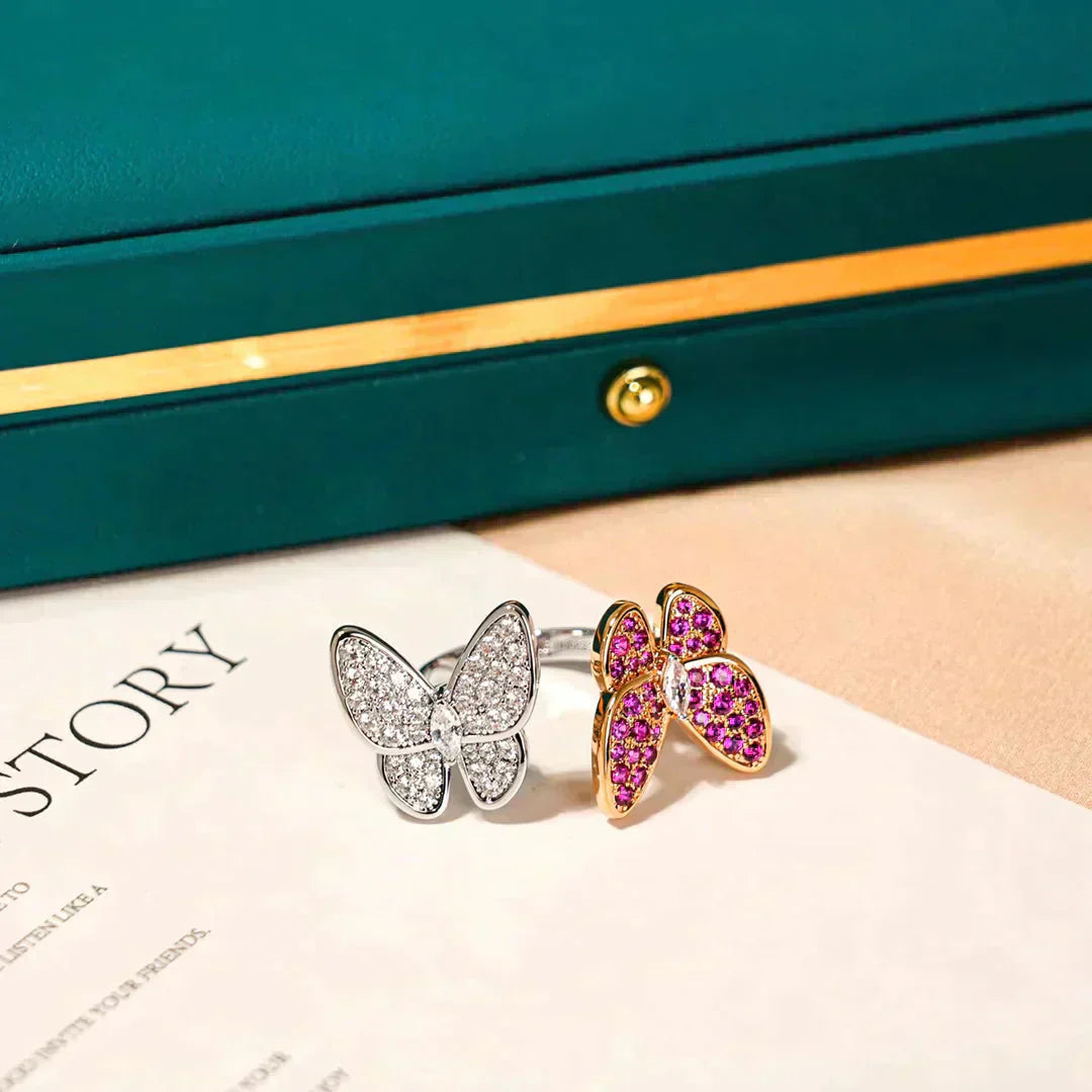 [Lira Jewelry]TWIN BUTTERFLY DIAMOND RING