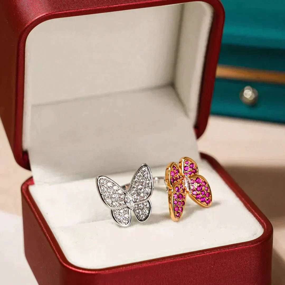 [Lira Jewelry]TWIN BUTTERFLY DIAMOND RING