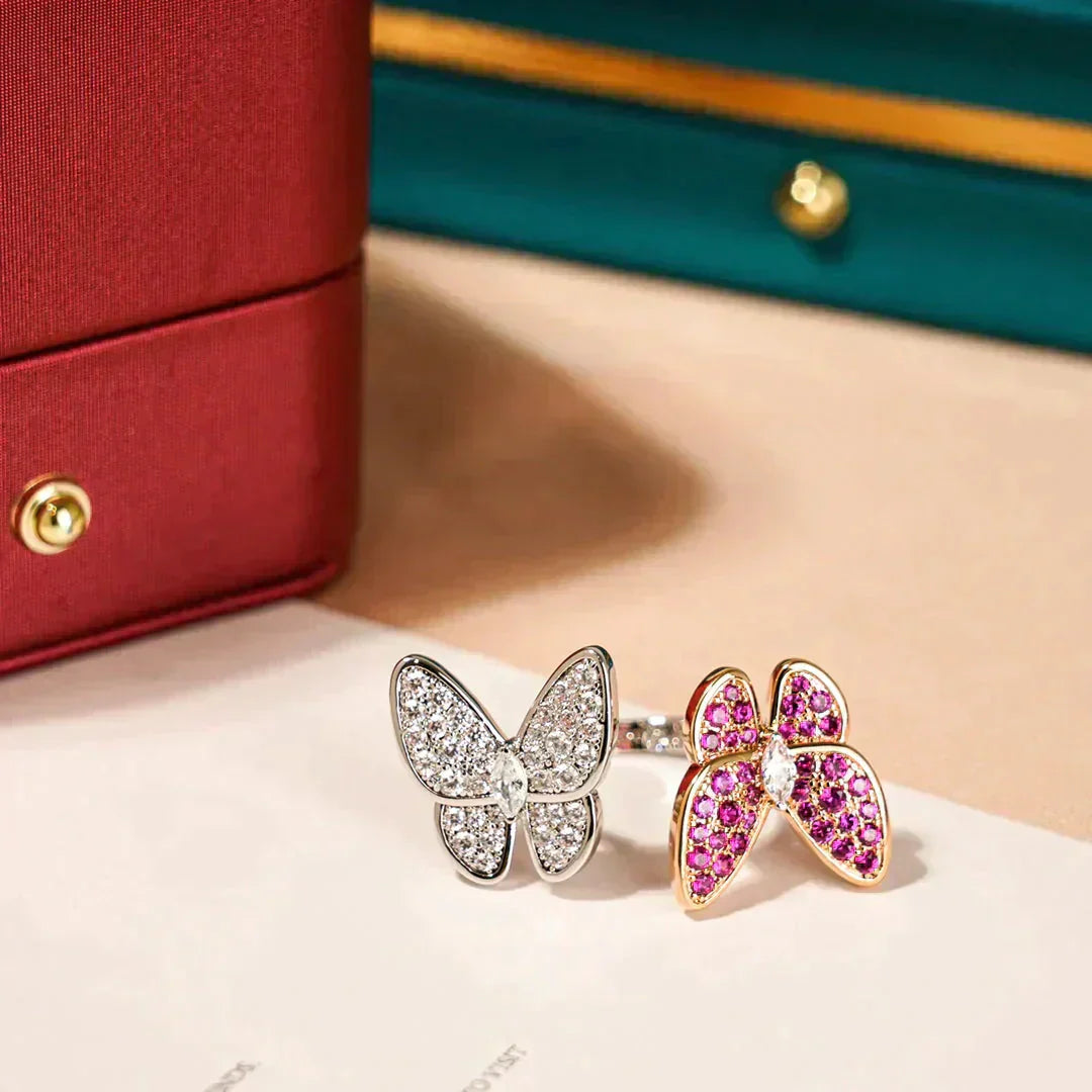 [Lira Jewelry]TWIN BUTTERFLY DIAMOND RING