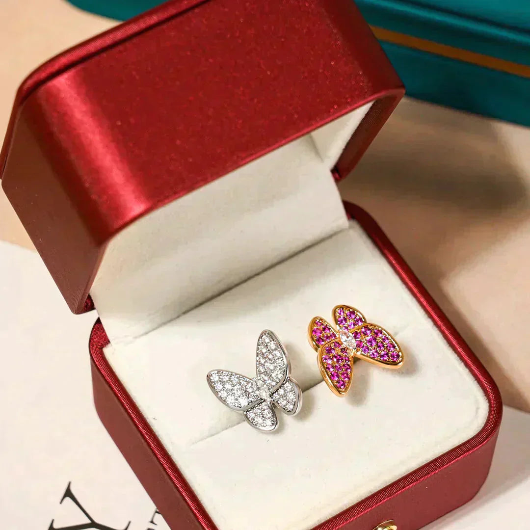[Lira Jewelry]TWIN BUTTERFLY DIAMOND RING