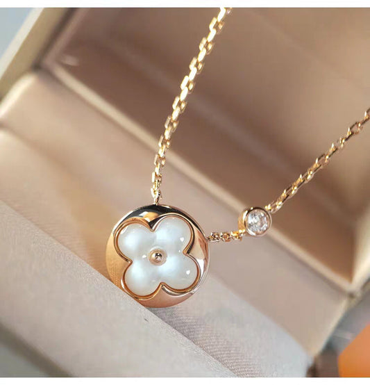 [Lira Jewelry]SUN MOP GOLD 1 DIAMOND NECKLACE