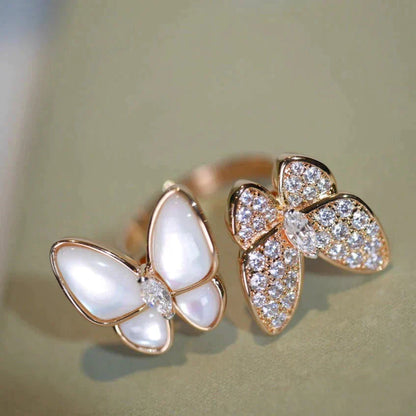 [Lira Jewelry]TWIN BUTTERFLY DIAMOND MOP RING