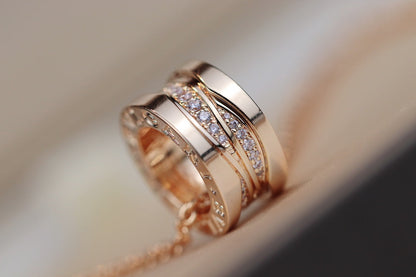 [Lira Jewelry]ZERO 1 PINK GOLD DIAMOND NECKLACE