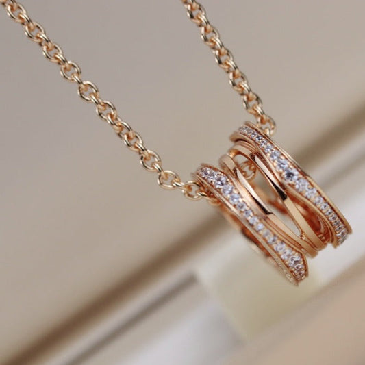 [Lira Jewelry]ZERO 1 PINK GOLD NECKLACE