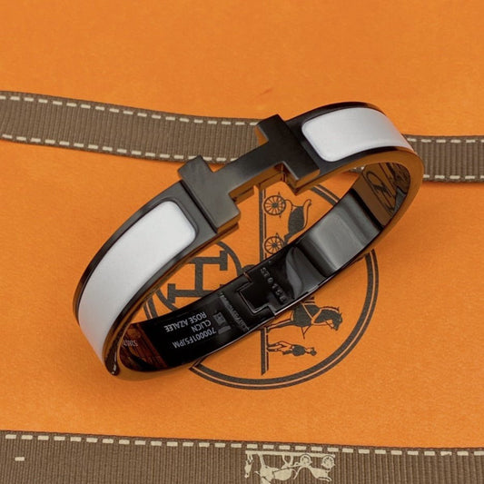 [Lira Jewelry]H BRACELET 12MM BLACK WHITE CERAMIC