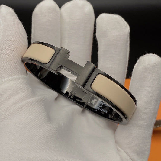 [Lira Jewelry]H BRACELET 12MM BLACK BEIGE CERAMIC