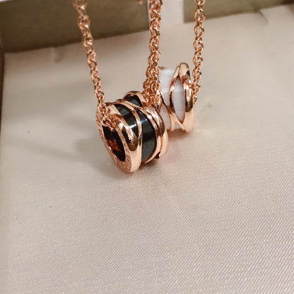 [Lira Jewelry]ZERO 1 FOUR BAND PINK GOLD CERAMIC