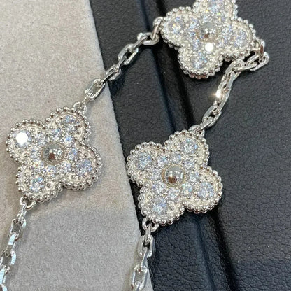 [StLira Jewelryar Jewelry] CLOVER 5 MOTIF FULL DIAMOND BRACELET COLLECTION