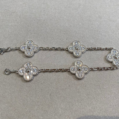 [StLira Jewelryar Jewelry] CLOVER 5 MOTIF FULL DIAMOND BRACELET COLLECTION