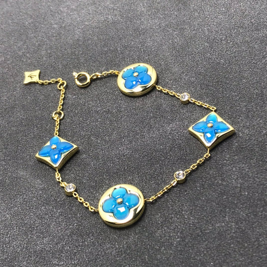 [Lira Jewelry]STAR AND SUN TURQUOISE 4 MOTIFS 3 DIAMONDS