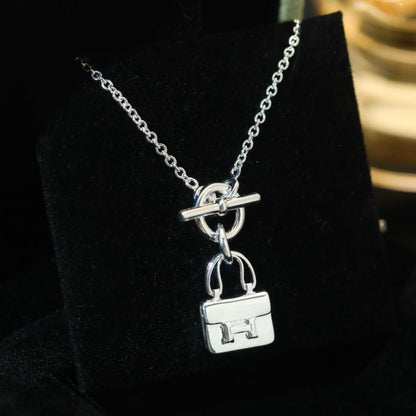 [Lira Jewelry]POP H PEDANT SILVER NECKLACE