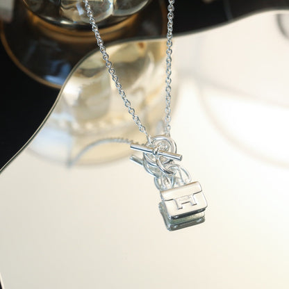 [Lira Jewelry]POP H PEDANT SILVER NECKLACE