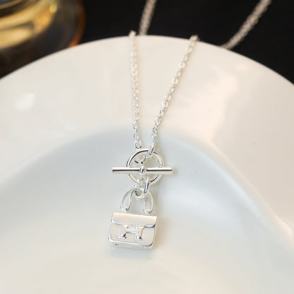 [Lira Jewelry]POP H PEDANT SILVER NECKLACE