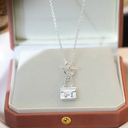 [Lira Jewelry]POP H PEDANT SILVER NECKLACE