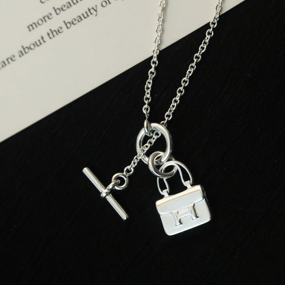 [Lira Jewelry]POP H PEDANT SILVER NECKLACE