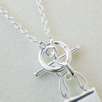 [Lira Jewelry]POP H PEDANT SILVER NECKLACE