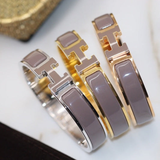 [Lira Jewelry]H BRACELET 12MM BROWN