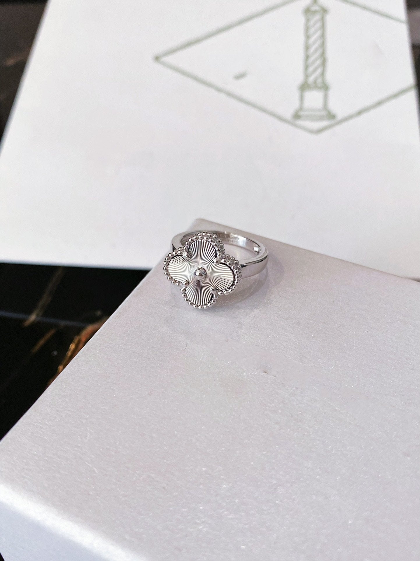 [Lira Jewelry]CLOVER SILVER RING