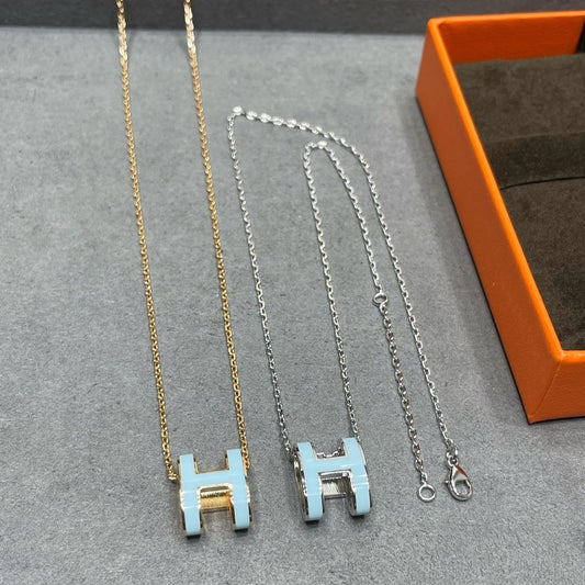 [Lira Jewelry]POP H SKY BLUE NECKLACE