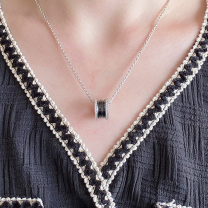 [Lira Jewelry]ZERO 1 DIAMOND CERAMIC NECKLACE