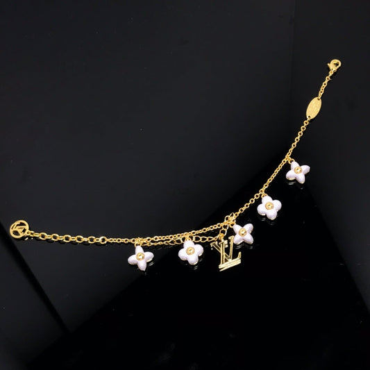 [Lira Jewelry]LOGO 6 MOTIF STAR AND SUN GOLD BRACELET