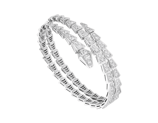 [Lira Jewelry]SERPENTI BRACELET SILVER DIAMOND DOUBLE ROW