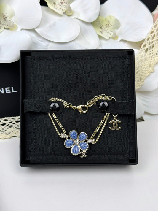 [Lira Jewelry]VOLTE New Blue Floral Double-Layer Bracelet