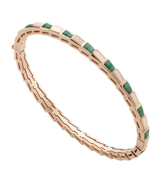 [Lira Jewelry]SERPENTI BRACELET PINK GOLD MALACHITE