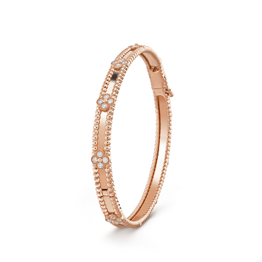 [Lira Jewelry]CLOVER BRACELET 4MM DIAMONDS