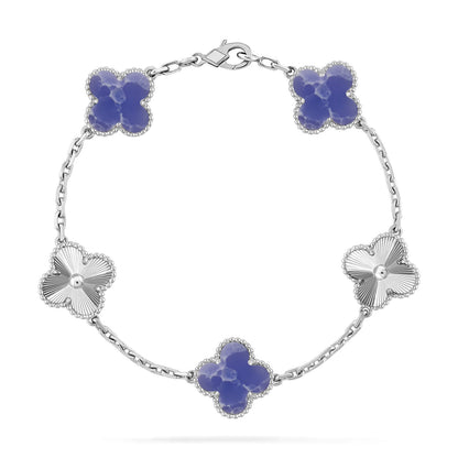 [Lira Jewelry]CLOVER 5 MOTIF BLUE VEINS BRACELET COLLECTION